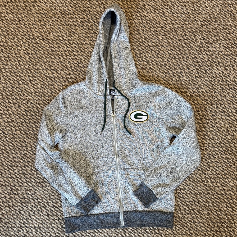 NFL Gray Team Apparel Hoodie Greenbay Packers zip up